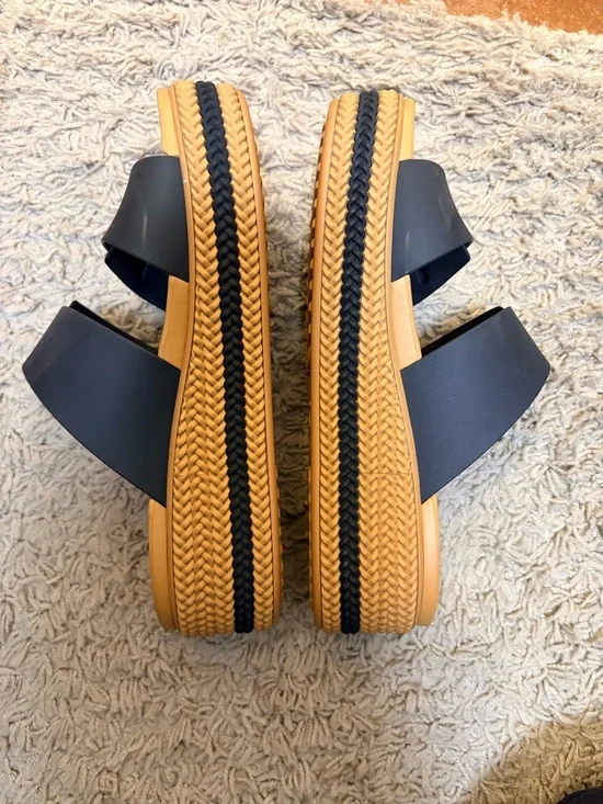 CROCS Women's Brooklyn Buckle Low Wedge - Picture 2 of 4